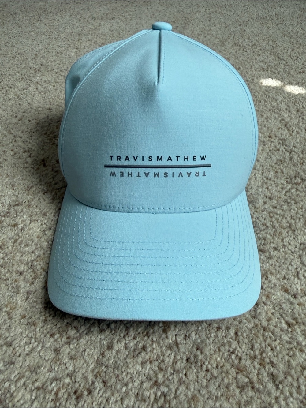 Travis Mathew Pastel Blue Logo Baseball Hat